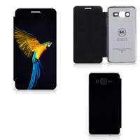 Samsung Galaxy Grand Prime Telefoonhoesje met Pasjes Papegaai - thumbnail