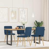 Eetkamerstoelen 4 st stof blauw - thumbnail