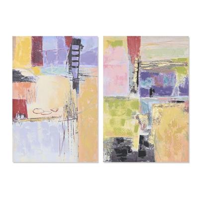 Schilderij DKD Home Decor Abstract Stads (60 x 3 x 90 cm) (2 Stuks)