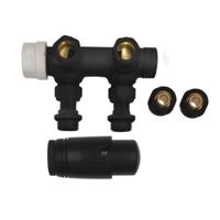 Radiator Aansluitset Sanilux Thermostatisch Midden Haaks Mat Zwart Sanilux - thumbnail