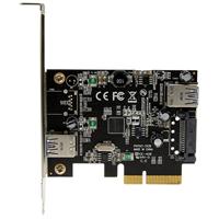 .com 2-Poorts USB 3.1 (10Gbps) kaart- USB-A, 1x externe, 1x interne - PCIe USB 3.1 kaart type-A - PCI Express - ondersteunt UASP - USB-adapter - PCIe x4 laag profiel - USB 3.1 x 2 - thumbnail
