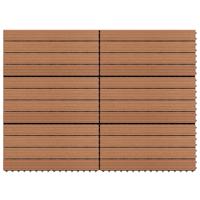 VidaXL Tegels 6 st 1m² 60x30 cm hkc bruin - thumbnail