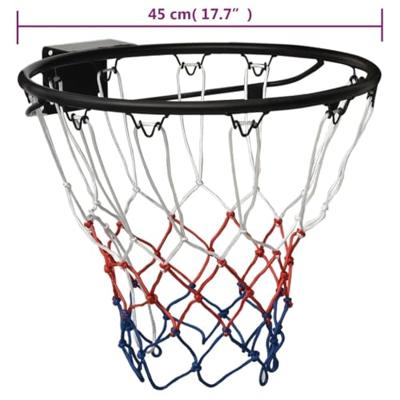 VidaXL Basketbalring 45 cm staal zwart