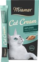 MIAMOR Cat Cream Poultry - Kattensnoepje - 6x15g - thumbnail