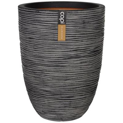 Capi Vaas Laag Rib Ø34cm Antraciet