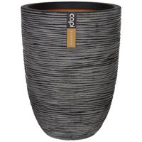 Capi Vaas Laag Rib Ø34cm Antraciet - thumbnail