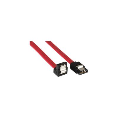 InLine SATA aansluitkabel gebogen, met veiligheidsklep, 0,5m
