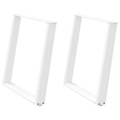 Eettafelpoten 2 st U-vormig 80x(72-73) cm staal wit Eettafelpoten 2 st U-vormig 80x(72-73) cm staal wit