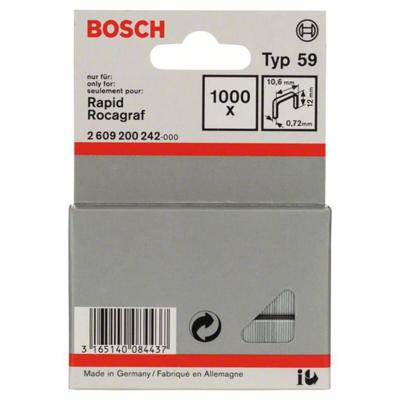 Bosch Accessoires Niet met fijne draad type 59 10,6 x 0,72 x 12 mm 1000st - 2609200242 Bosch Accessoires Niet met fijne draad type 59 10,6 x 0,72 x 12 mm 1000st - 2609200242
