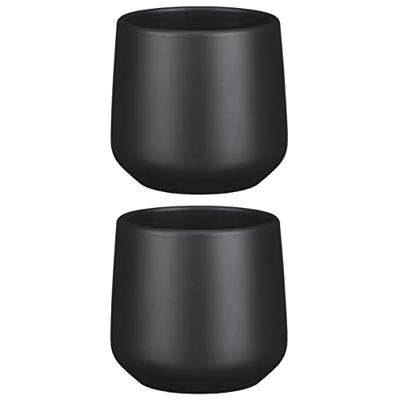 Amber pot rond donkergrijs mat h13,5xd14 cm Mica Decorations - Mica decorations