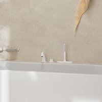 Hansgrohe Tecturis S 3-gats ééngreeps badrandmengkraan met sBox, mat wit - thumbnail