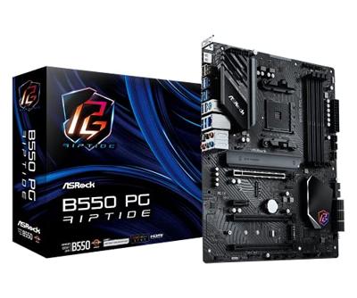 ASRock B550 PG Riptide Moederbord Socket AMD AM4 Vormfactor ATX Moederbord chipset AMD® B550