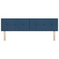 LED Hoofdbord met LED-striplichten Blauw 180 cm Polyester - thumbnail