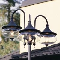 KonstSmide Klassieke lantaarnkapLibra 3-lichts zwart - 621-750 - thumbnail