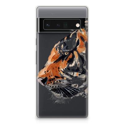 Smartphone hoesje Google Pixel 6 Pro Watercolor Tiger