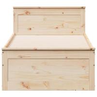 Bedframe zonder matras met hoofdbord grenenhout 90x190 cm - thumbnail