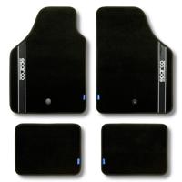 Vloermattenset voor auto Sparco Strada 2012 B Universeel Zwart (4 pcs) - thumbnail