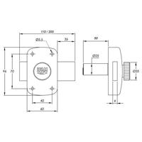 Veiligheidsslot IFAM B5/50 Staal Blik Plaatsen over - thumbnail