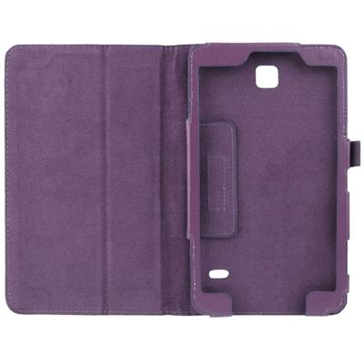 Litchi structuur Flip lederen hoesje met houder voor Samsung Galaxy Tab 4 8.0 / T330 (paars)