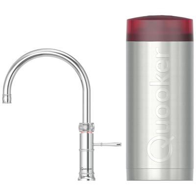 Quooker Classic Fusion Round Keukenkraan Set - Kokend Warm- en Koud Water - Chroom - Inclusief COMBI+ Reservoir