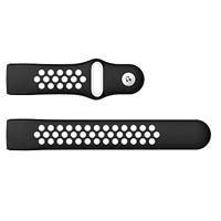 Fitbit Charge 3 & 4 siliconen DOT bandje - Wit / Zwart Maat: Small - thumbnail