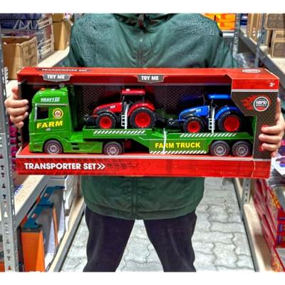 Rapid Wheels Autotransporter Met 2 Tractoren En Licht En Geluid - thumbnail