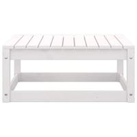 Tuinvoetenbanken 2 st met kussens massief grenenhout wit - thumbnail