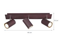 Trio SpotMarley 3-lichts bruin - 802400324 - thumbnail