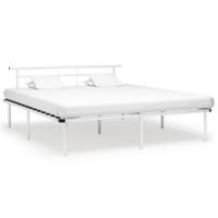 Bedframe metaal wit 200x200 cm - thumbnail
