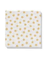 HEMA Servetten 33x33 papier sterren (goud) - thumbnail