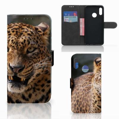 Honor 10 Lite | Telefoonhoesje | Met pasjeshouder | Luipaard