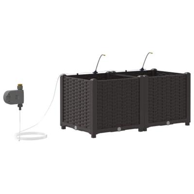 Tuin Bloempot 2 pcs Bruin Staal