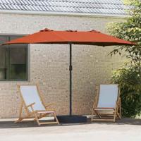 Tuinparasol Terracotta 385 x 209 x 244 cm Stof - thumbnail