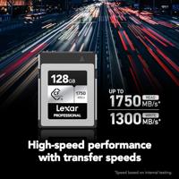 Lexar Pro Silver 128GB CFexpress Type B - R1750/W1300 MB/s - thumbnail