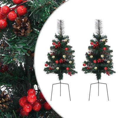 VidaXL Tuinkerstbomen 2 st 76 cm pvc