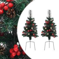 VidaXL Tuinkerstbomen 2 st 76 cm pvc - thumbnail