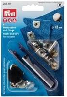 Broekhaken en -staven 13mm zilver-brons - 5x4st - thumbnail