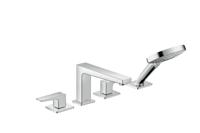 Hansgrohe Metropol 4-gats badrandmengkraan afbouwdeel met rechte greep, voor Secuflex, chroom - thumbnail