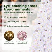 Kunstkerstboom met 300 LED Wit 180 cm PVC en staal - thumbnail