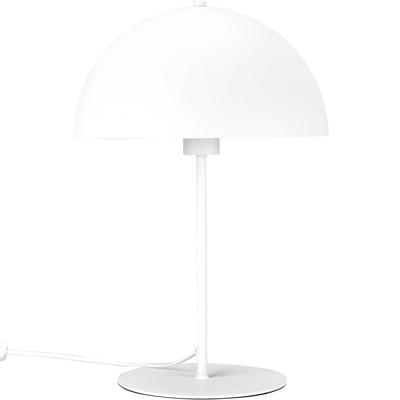 LED Tafellamp Rond Metaal - Mat Wit - E27 Fitting