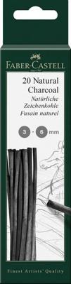 Faber Castell Houtskool Pitt Monochrome - 3-6 mm op blister