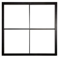 HDD Pro Vierkante patrijspoort retro 530 mm zwart - thumbnail