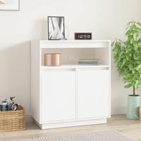 Dressoir 70x34x80 cm massief grenenhout wit - thumbnail