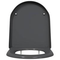 VidaXL Toiletzitting antraciet 49 x 36 x 4 cm duroplast - thumbnail