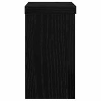 Plantenstandaard 2 pcs Zwart eiken 10 x 10 x 18 cm Bewerkt hout - thumbnail