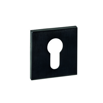 Intersteel cilinderrozetten vierkant verdekt 53x53x6mm - PVD zwart