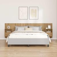 Hoofdbord Met Kast met lade 3 pcs Artisan Eiken Bewerkt hout - thumbnail