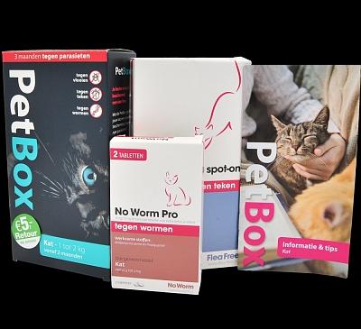 PetBox kat tegen vlooien, teken en wormen Kat - 1 tot 2 kg PetBox kat tegen vlooien, teken en wormen Kat - 1 tot 2 kg