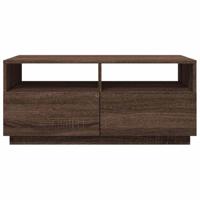 Salontafel met LED-verlichting 90x49x40 cm bruin eikenkleur - thumbnail