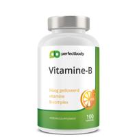 Vitamine B complex tabletten - Stevige dosis B-vitaminen - Voor energie, zenuwstelsel & huid - 100 tabletten PerfectBody - thumbnail